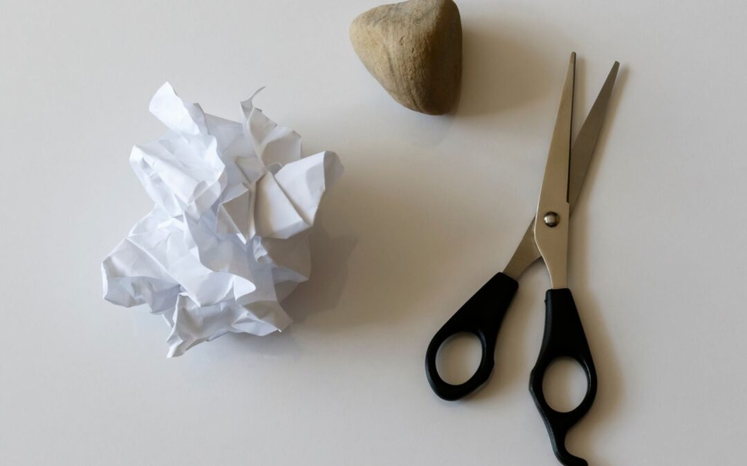 Scissors, paper stone game
