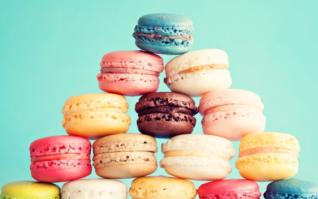 Macarons in a pyramid
