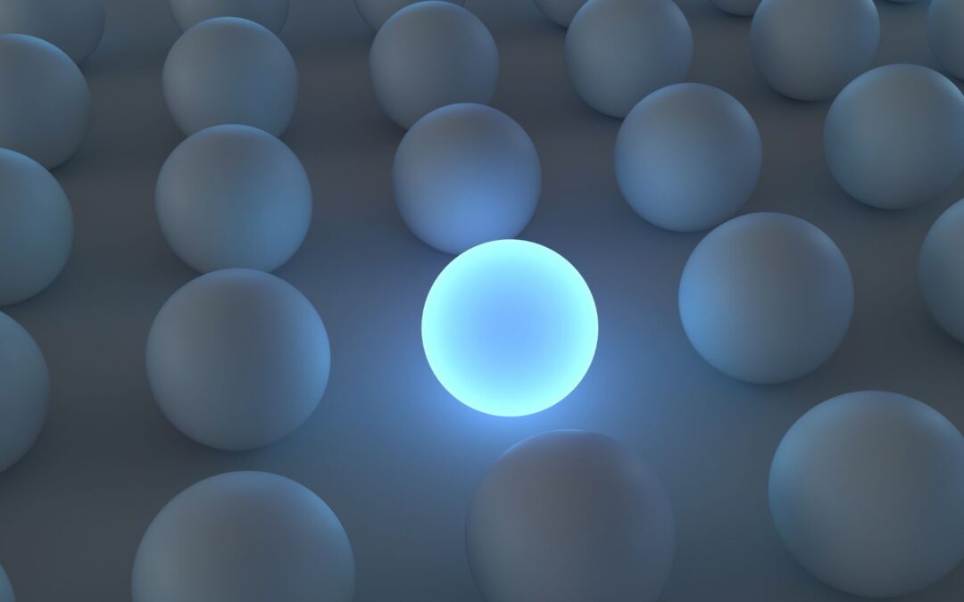 Illuminated ball to illustrate uniqueness